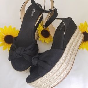 Michael Kors Canvas Wedge Sandals